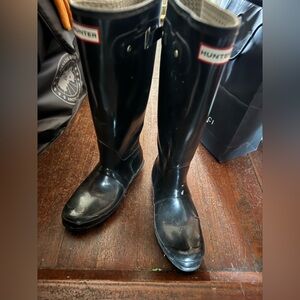 Hunter Black Women's Rain Boots